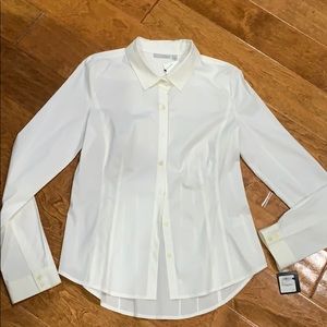 Halogen Fitted White Button Down